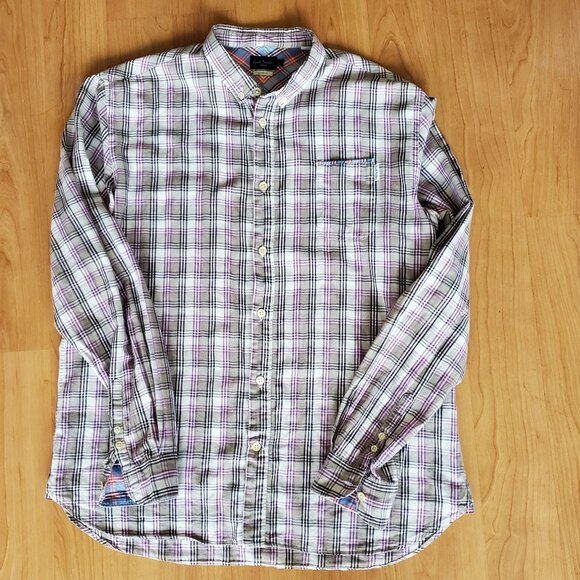 Paul Smith Jeans Men's Plaid Lightweight Cotton Shirt, Size L - Picture 1 of 5